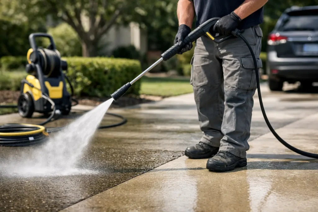 How to Pressure Wash Driveway Safely