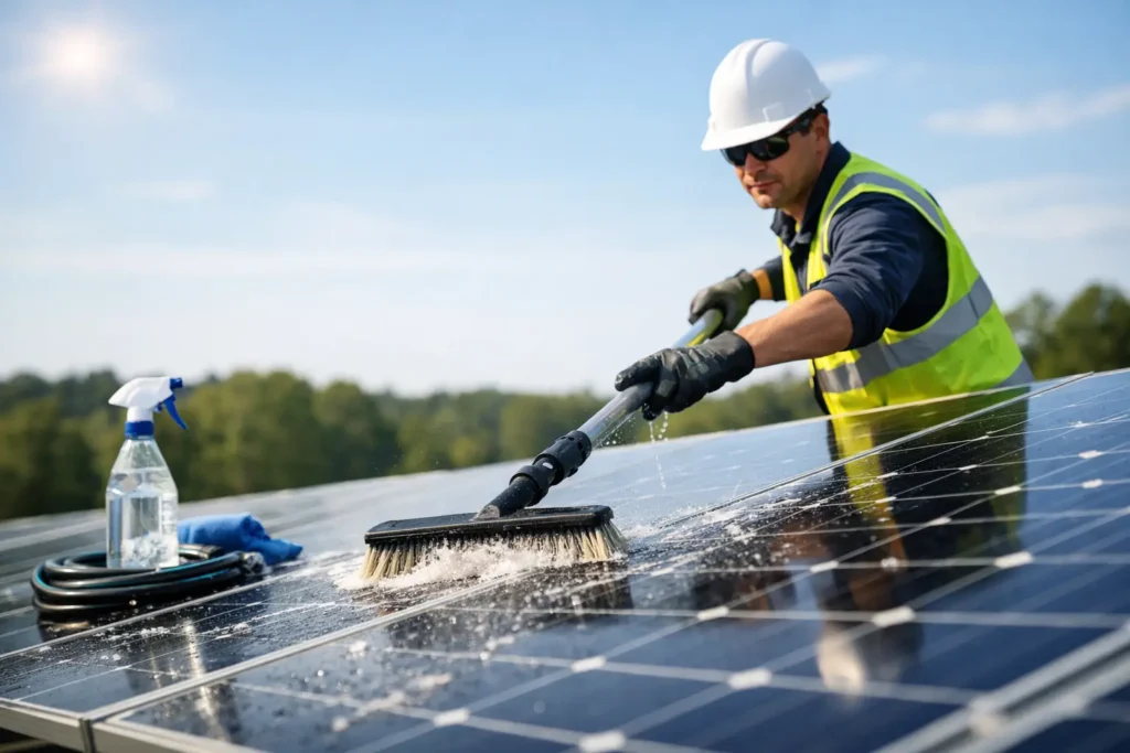 How to Clean Solar Panels Safely