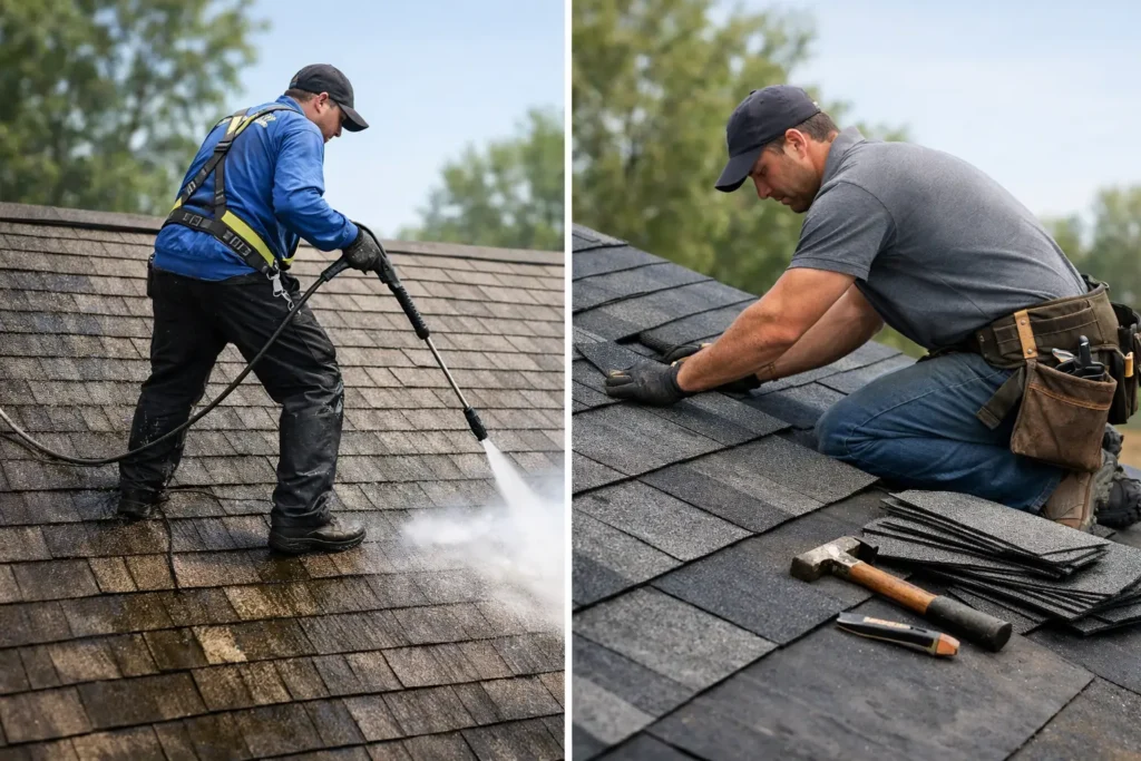 Roof Cleaning vs Replacement: Know the Difference
