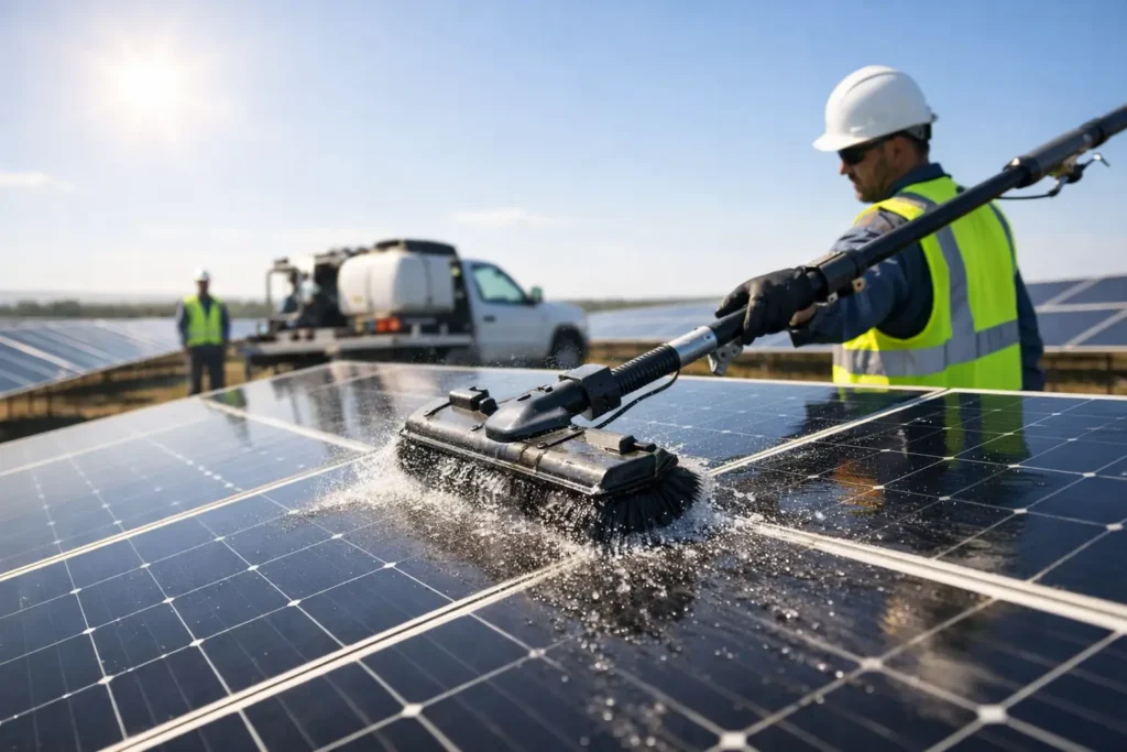 Solar Cleaning Output Improvement Example