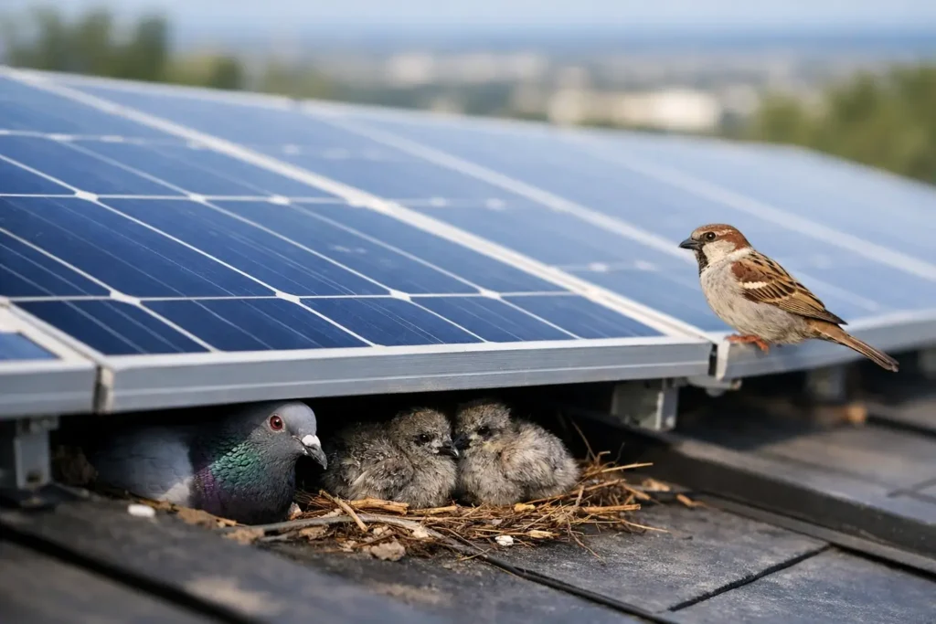 Why Are Birds Under Solar Panels? What to Do